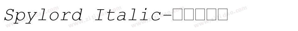 Spylord Italic字体转换